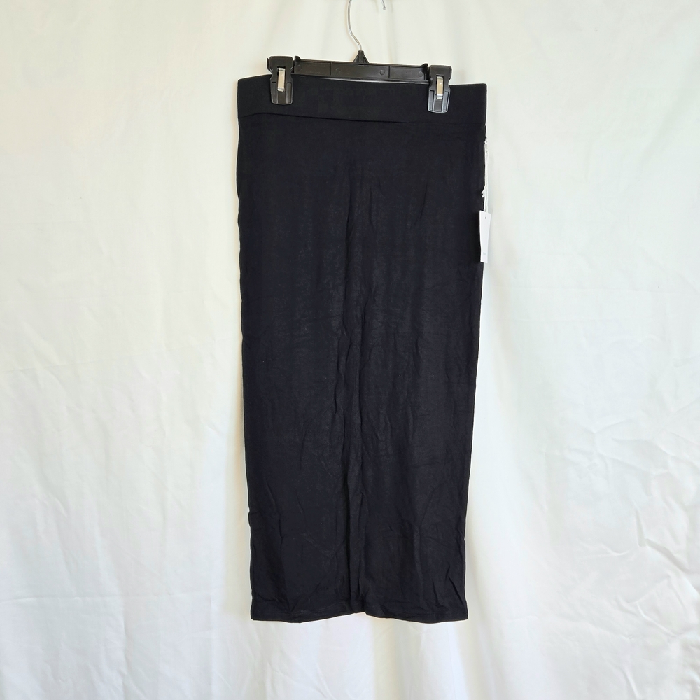 Forever 21 Womenβs Career Port Bleu Black Straight Midiβ Pencil Skirt Medium NEW